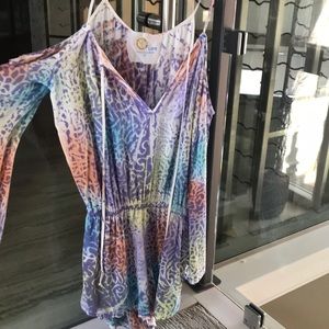 Colored cheetah rhomper